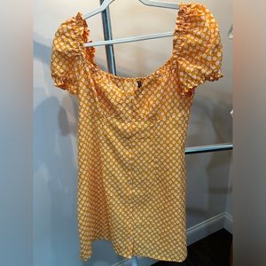 H&M orange spring dress. Size M